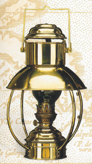 BRASS HANGING LAMP 16.5 inch X 10 inch Oil or Electric BL-839