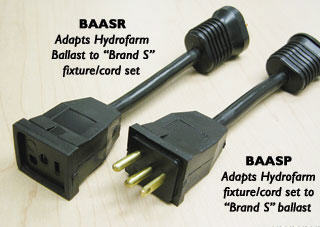 HYDROFARM ADAPTER FOR HYDRFARM BALLASTS TO SUN SYSTEM REFLECTORS BAASR