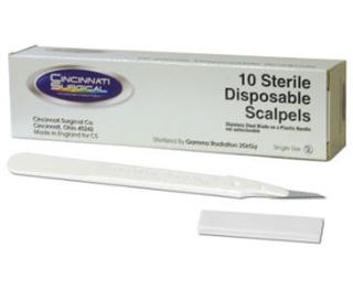SURGICAL DISPOSABLE SCALPEL 10 PACK #728000